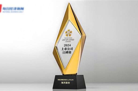 行业唯一！金沙8087股份荣获2024第十四届中国上市公司口碑榜“新能源最具成长上市公司”奖